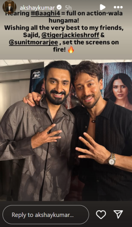 'Baaghi 4' hits theaters: Akshay Kumar sends love and best wishes to Tiger Shroff, calls the film 'Full on action-wala hungama...'
