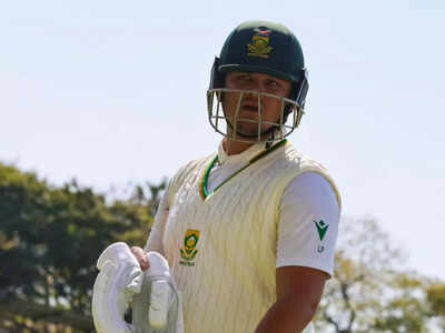 Lhuan-dre Pretorius celebrates his record-breaking century.