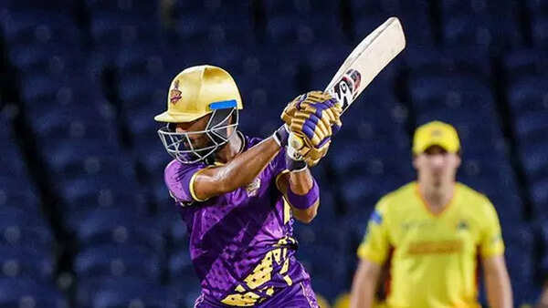 Unmukt Chand batting for the Los Angeles Knight Riders